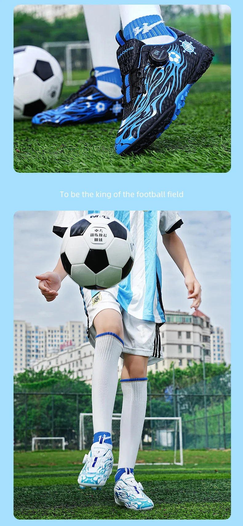 New Children Soccer Cleats Football Boots TF FG Anti-Slip Comfortable Training Shoes Outdoor Indoor Sneakers for Kids Boys Girls