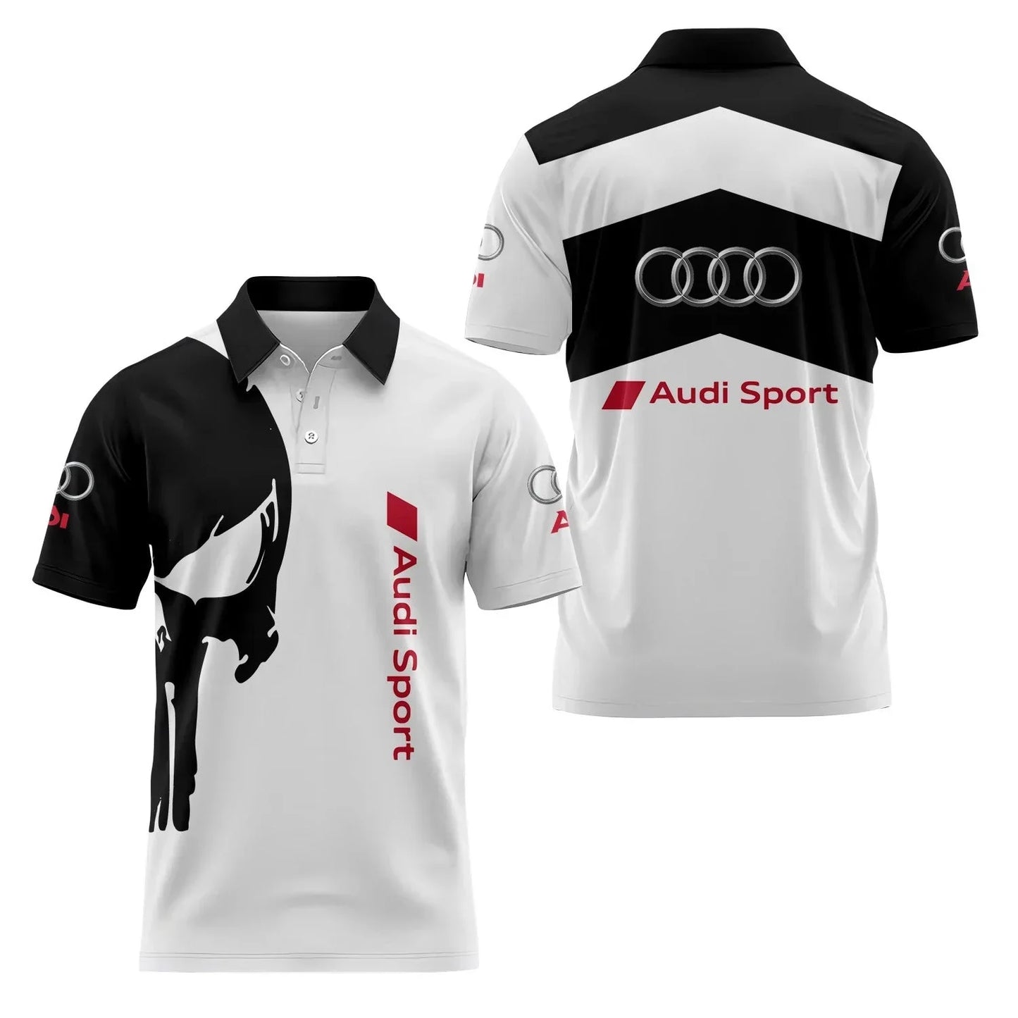 3D Printed Short-Sleeved Polo Shirt Casual High-Quality Sports Fashion T-Shirt with Collar