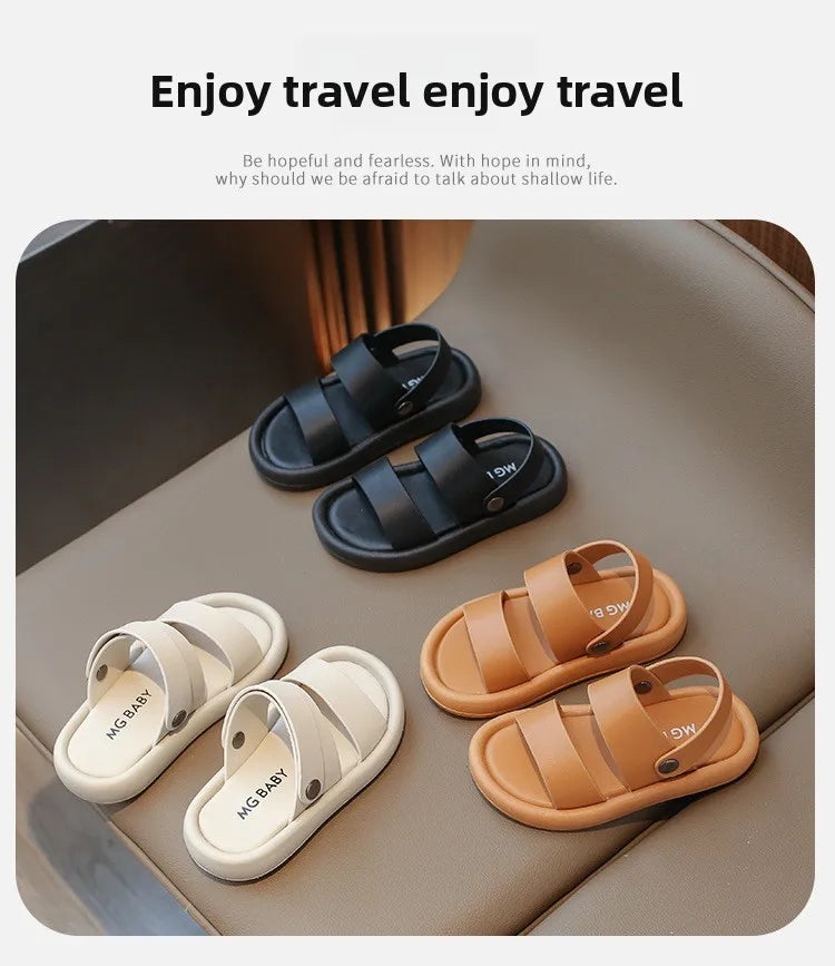 Children's Sandals 2026 Summer New Style Beach Shoes Soft Bottom Boys' Shoes Trendy Casual Wear Ideal for Outdoor Activities