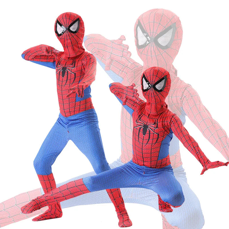 Spiderman Costume for Kids Adult Tobey Maguire Cosplay Bodysuit Superhero Zentai Suit Jumpsuit Halloween Carnival Party Costumes