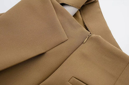 Women Fashion Pareo Style Asymmetric Shorts Skirts Vintage High Waist Side Zipper Female Skort Mujer