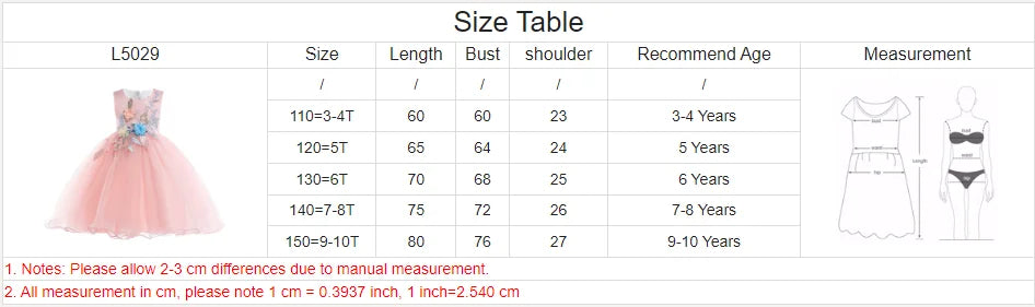 Elegant Kids Dress For Girls Birthday Wedding Costume Appliques Flower Girl Party Dresses 3 10 Years Children Summer Clothes