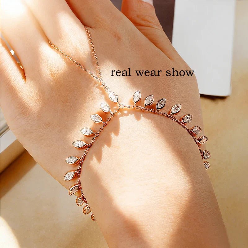 2.5*5mm Marquise Cut Bubbles Moissanite Bracelets for Women Valentine's Day Gifts Female Chain 100% 925 Sterling Silver