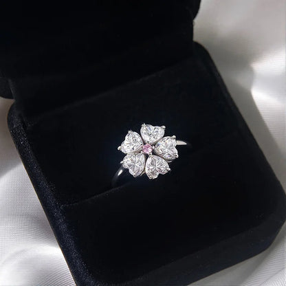 14K Plated 6 Gems Moissanite Rings for Women Luxury Wedding Lab Diamond Pure 925 Silver Band Fine Jewelry Female Ring GRA