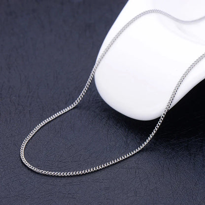 925 sterling silver 2MM 16-30Inches Side Chain Necklace Fit Pendant Fashion Gift For Men and Women Jewelry Accessories
