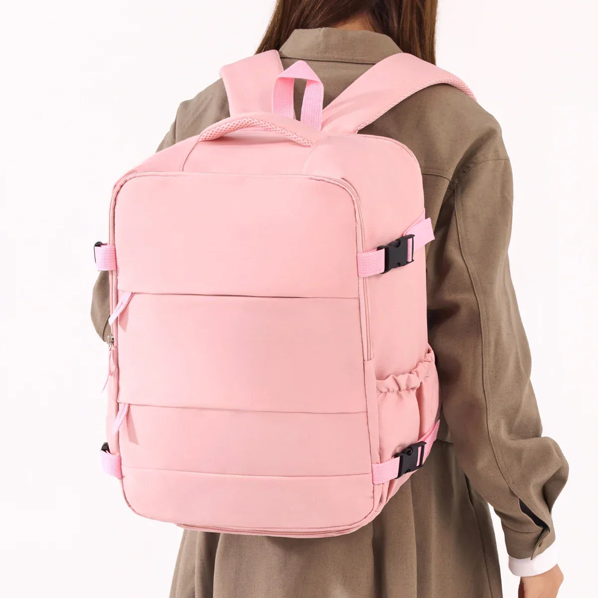 Cross-Border Travel Backpack for Men and Women, Large Capacity Shoe Compartment Luggage Bag, Computer Business Bag, Student School Bag, Commuting Bag