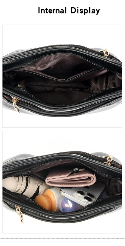 Genuine High Quality Soft Leather Women's Handbag Trend Designer Female Crossbody Bag Casual Shoulder Messenger Handbags 2024