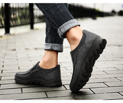 Sapatos Casuais Masculinos Respiráveis Mocassins Tênis Moda Confortável Plano Feito à Mão Retrô Lazer Mocassins Sapatos Masculinos