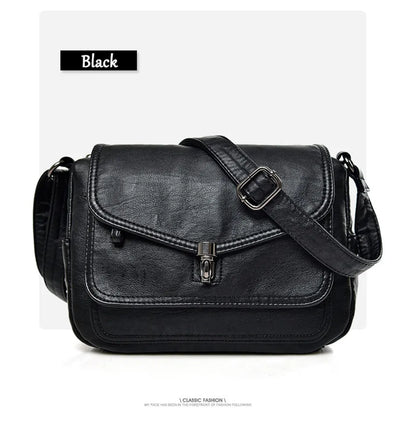 Vintage Soft Leather Femmels' Shoulder Bags Luxury Handbags Women's Packet New Designer Small Crossbody Bag 2024 Sac a Femme