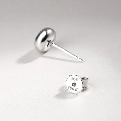0.3/0.5 Carat Round Moissanite Diamond Stud Earrings For Women S925 Sterling Silver Pendientes Wedding Party Fine Jewelry