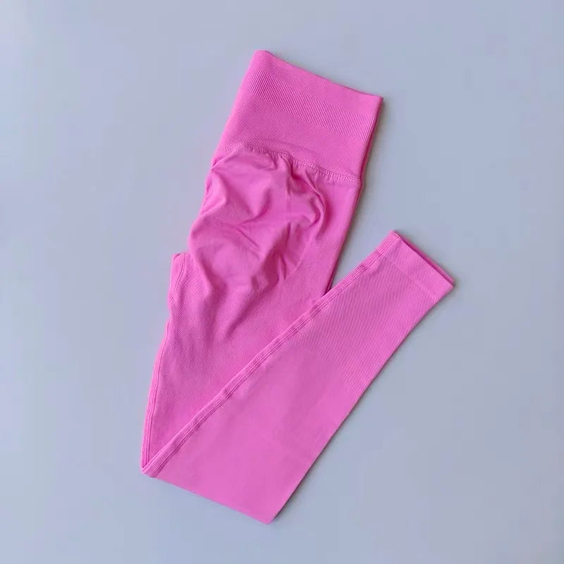 New Seamless Yoga Outfit, Women's Beautiful Back Sports Bra, Peach Hip Fitness High Waisted Pants, Yoga Wet, Pilates