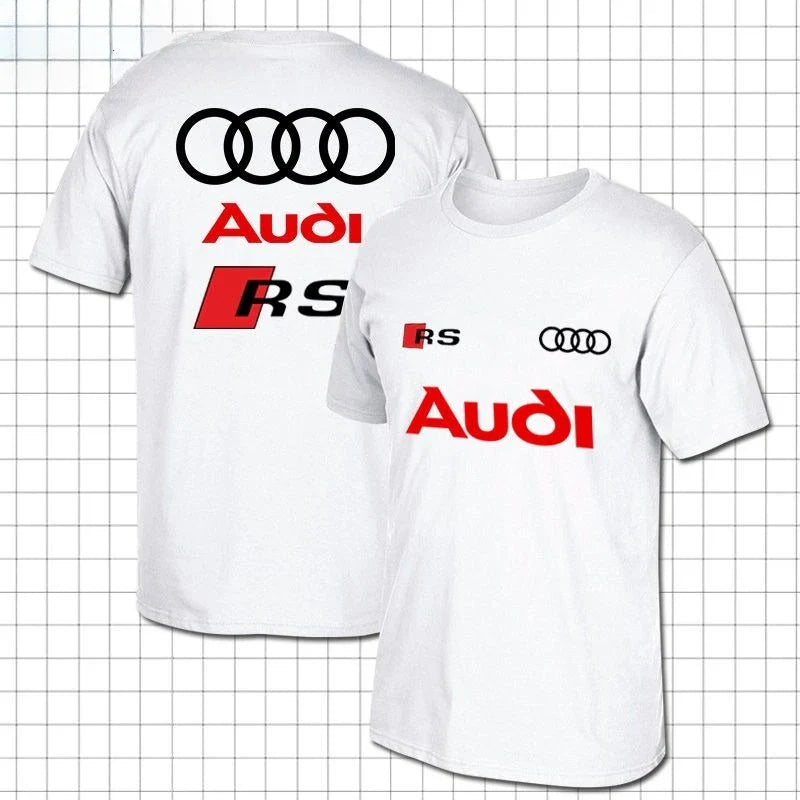 Cotton Men's Crew Neck Short Sleeve Loose Large Size Audi Performance Car Division Audi RS T-Shirt Top