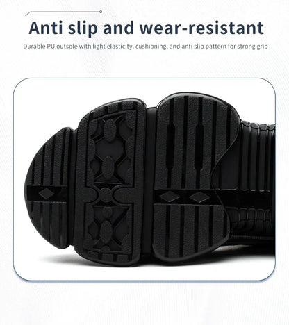 Men's Safety Work Shoes Anti-smash Anti-puncture Rotating Button Fashion Sport Boots Protective Security Men's Footwear