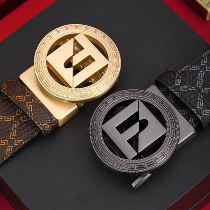 Men's PU Leather Belt with Alloy Buckle, Fashion Casual Business Accessory, Perfect Gift for Boyfriend Husband Father