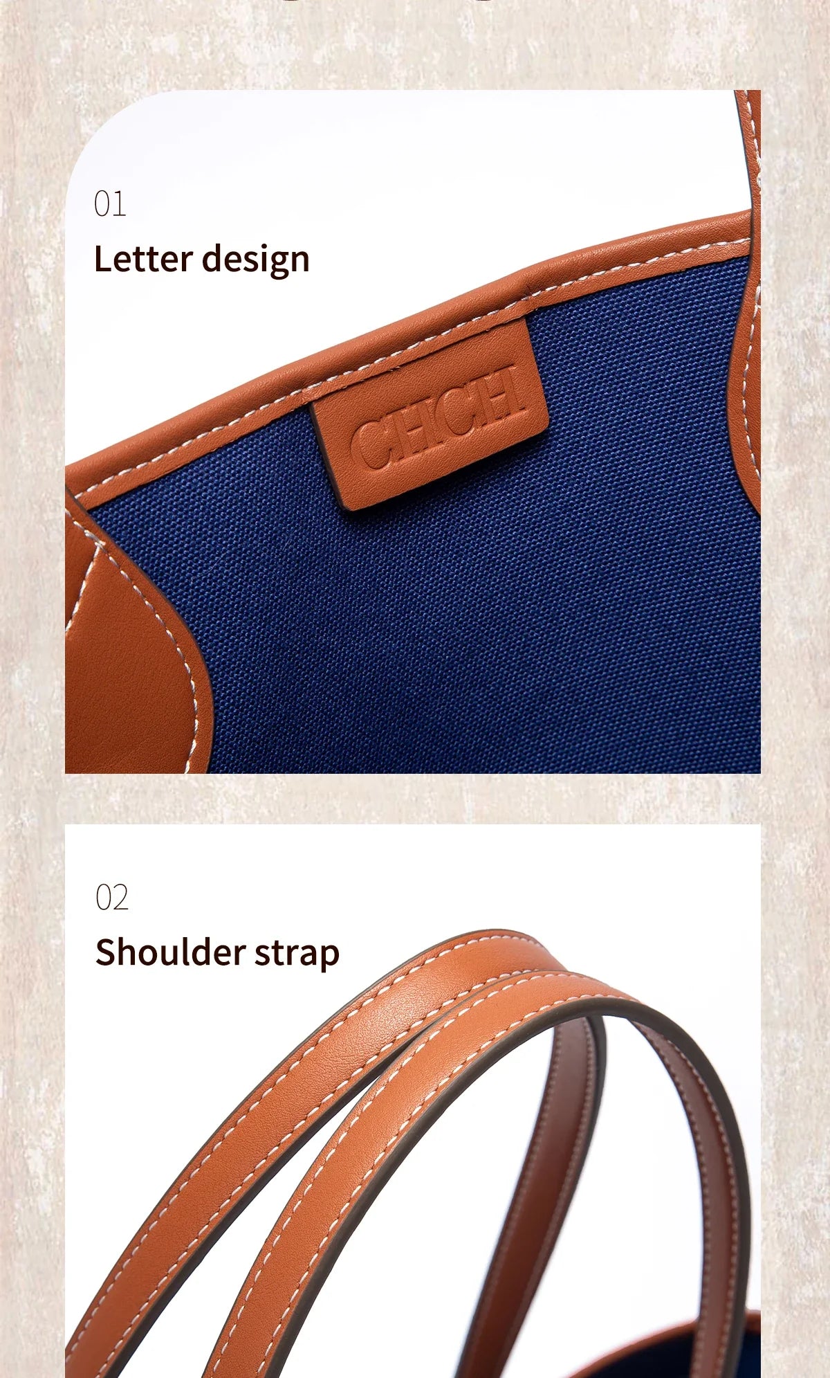 New Large Capacity Tote Bag Geometric Elegance Meets Dual-Tone Utility Versatile Double Sided Color Blocking Handbag