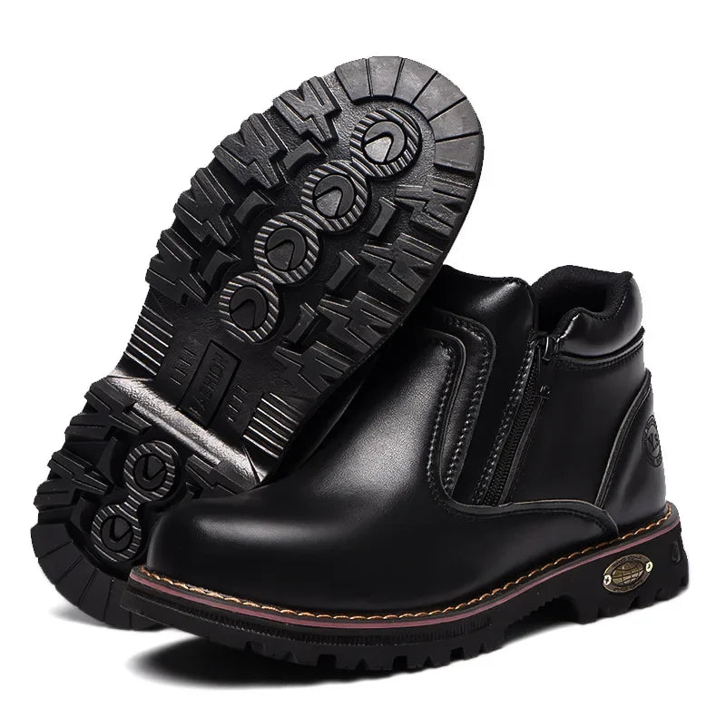 2025 Work Shoes for Men Waterproof Safety Shoes Man Anti Spark Leather Boots Man Anti Puncture Anti Slip Welder Shoe