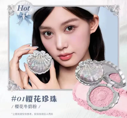 Shell Jewelry Gift Set Makeup Kit Full Professional Lip Gloss Highlighter Blush Baked Powder 10pcs Kits