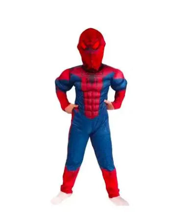 Peter Parker Muscle Costume Red Suit Halloween Cosplay Ultimate Movie Characters Party Christmas New Year Gift
