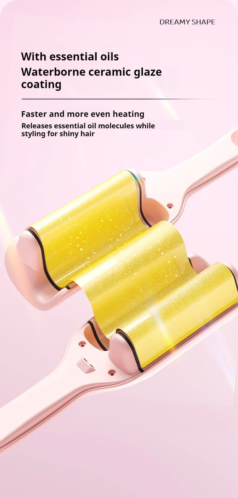 Hair Curling Iron Wand Ceramic Ionic Styling Tool for Wavy Hair Care Salon Quality 32mm Curling Iron Large Wave