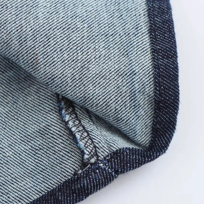 Spring New 1975 series denim MIDI dress with lapel side zipper fashion wrinkle waist slim elegant dress
