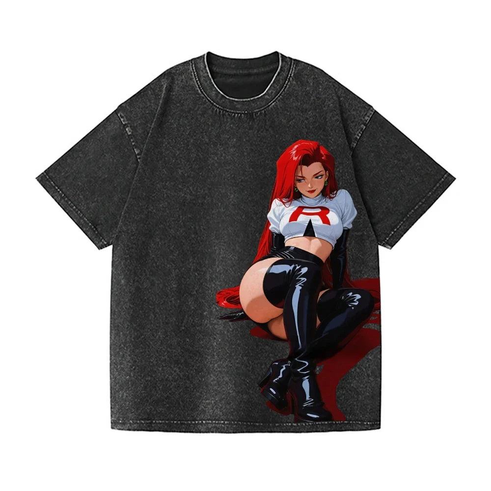 T-shirt Man Women Vintage Washed Cotton Short Sleeve Tee Casual Top Y2k Summer 2026 Fashion Graphic Tee Unisex