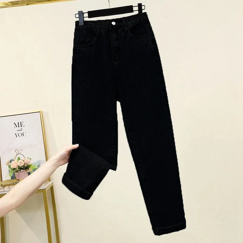 High-Waisted Straight-Leg Slimming Jeans