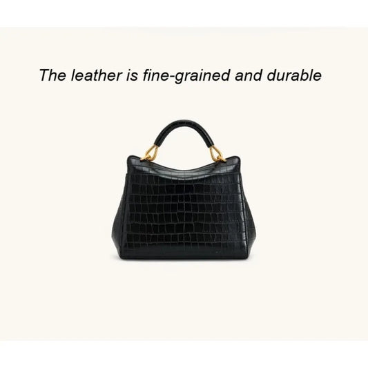 Spring&Autumn buckle bag niche fashion genuine leather shoulder crossbody bag buckle high-end versatile Women handbag