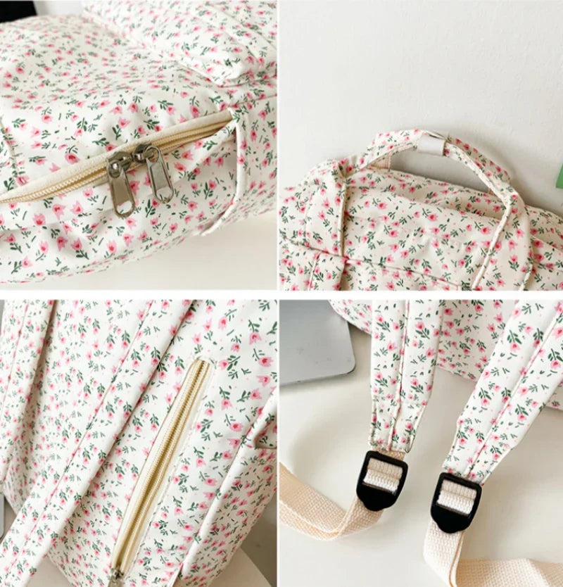 Personalized Literature and Art Small Fragmented Flower Girl Student School Bag Japanese Academy Style Versatile Backpack