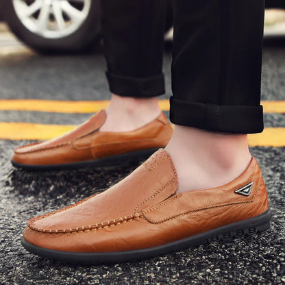 Leather Men Casual Shoes Luxury Brand 2024 Mens Loafers Moccasins Breathable Slip on Black Driving Shoes Plus Size 37-47
