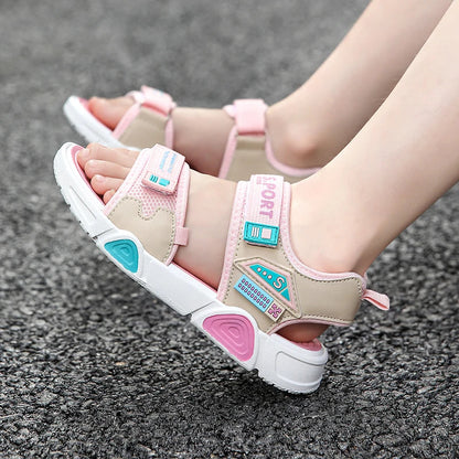 Children's sandals cartoon soft-soled non-slip boys' sandals in summer hook and loop fashion girls' sandals 4-10 years old 38