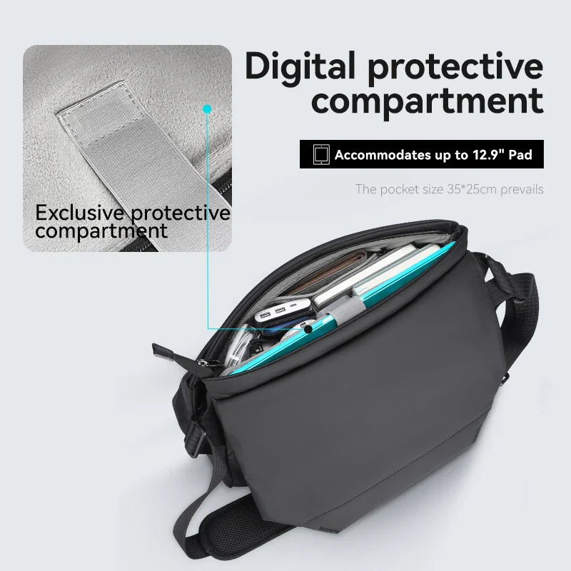 Multifunction Fashion Shoulder Messenger Bag Large Capacity Leather Crossbody Bag designer luxury bag for men