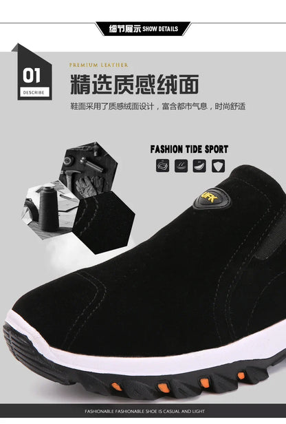 Casual Men's Sports Shoes Outdoor Walking Loafers Comfortable Shoes Fashionable and Lightweight Plus Size 38-50