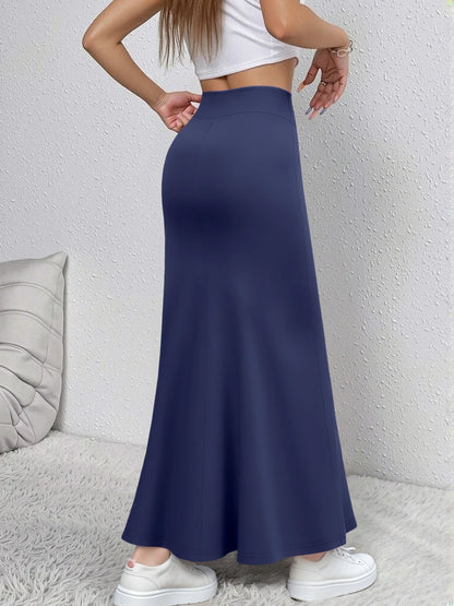 Women Midi Skirt High Waist A line Flowy Hem Breathable Material Perfect for Fashion Shoots Casual Streetwear Daily Errands