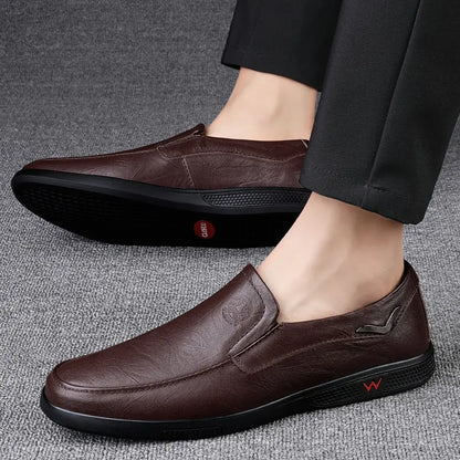Sapatos Masculinos De Couro Loafer Calçados Artesanais Negócios Ao Ar Livre Marca Sapatos Especiais Para Homens Trabalho Escritório Casual Tênis