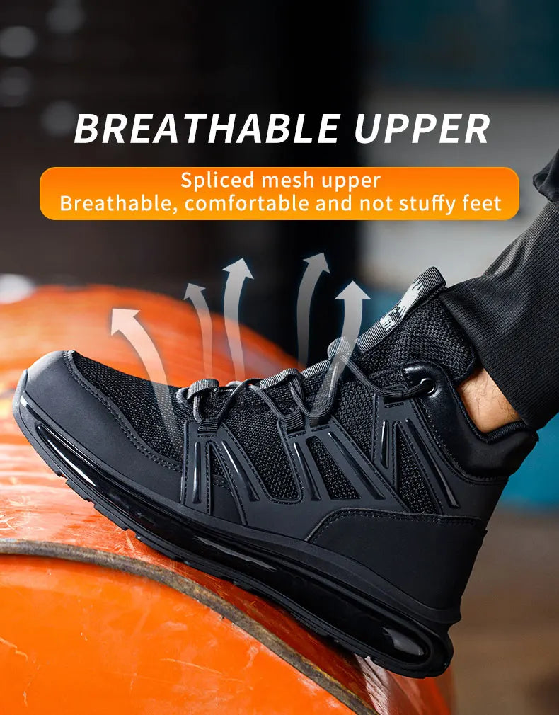 Men Work Safety Shoes Anti-smashing Steel Toe Cap Working Boots Construction Indestructible Work Soft-Soled Sneakers Men Shoes