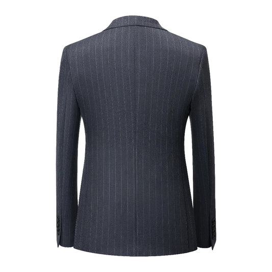 2025 Muscular Groom Suits US Sizes 3D Tailored Italian TR for Broad Shoulders Wedding & Business Set with Adjustable Trousers