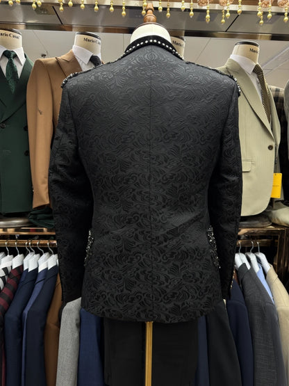 Chegada Nova Conjunto de Terno Masculino de Luxo 3 Peças Roupa de Banquete Festa Lindo Elegante Smoking com Lapela Xale para Homens Roupa de Dança