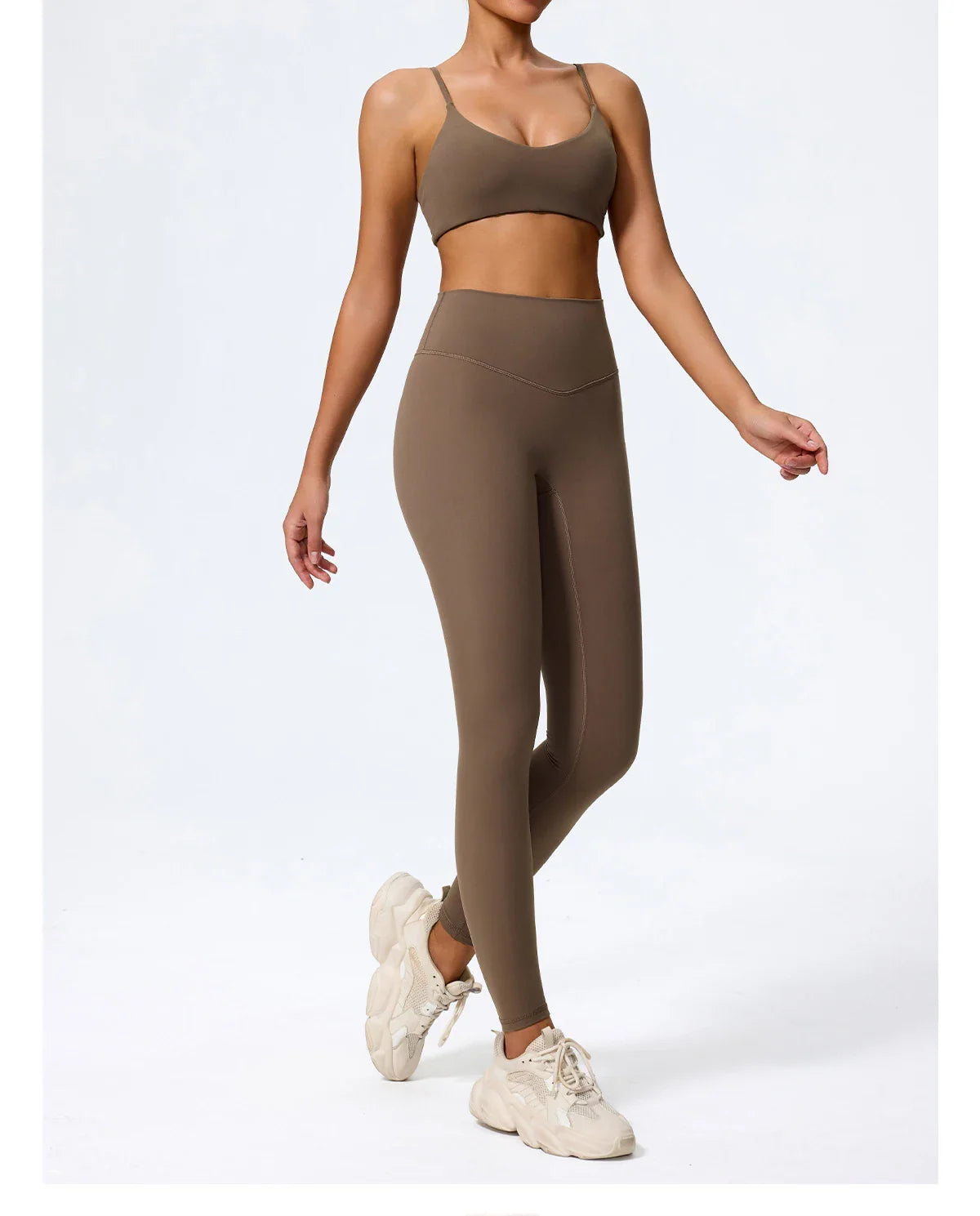 Ctenkevet Summer Women 2Pcs Sleeveless Sports Set Female Gym Two-piece Yoga Set High Waist Breathable legging Sportswear Women