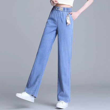 Wide Leg Pants Summer Thin Style Fashion Slim Straight Leg Trousers