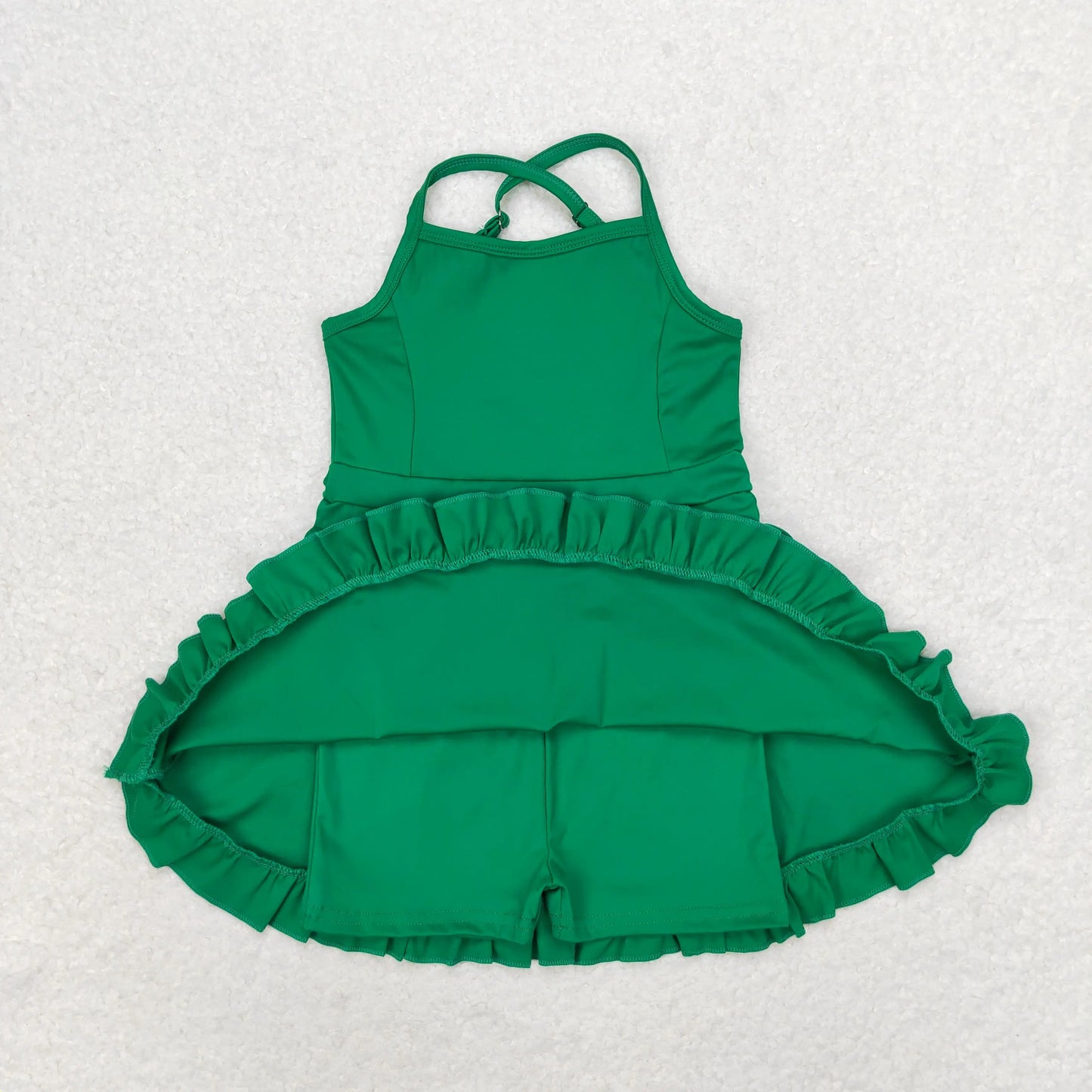 Summer Baby Girl Bows Skorts Toddler Infant Knee Length Dress Kids Children Sleeveless Yoga One Piece Strap Clothes