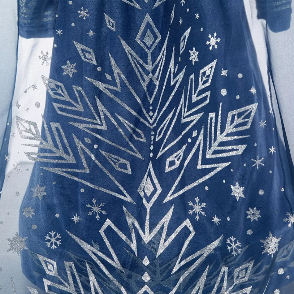 Jasmine Rapunzel Snow Queen Elsa Princess Dress Girl Mesh Sequin Dress Kids Cosplay Belle Aurora Costumes Carnival Party Gowns
