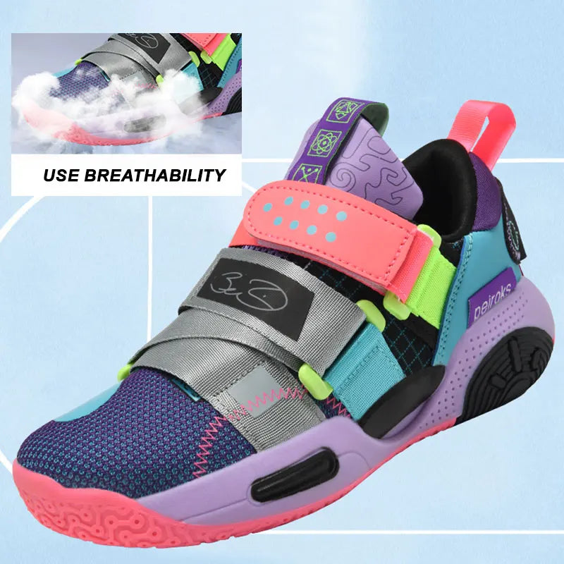 Children's Basketball Shoes For Boys Girls Non-slip Kids Sport Shoes Lightweight Outdoor Sneakers Trainers Footwear