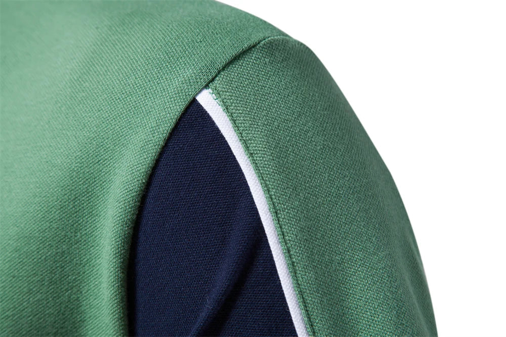2024 New Summer Patchwork Polo Shirt For Men Brand Quality Short Sleeve Baseball Mens Polos