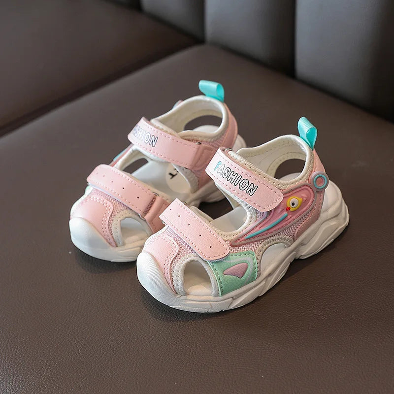 2026 Summer Girls Kids Sandals Soft Comfortable Closed Toe Protective Sandals,Cartoon Colorful Cute Shoes Kids Summer Boys Girls