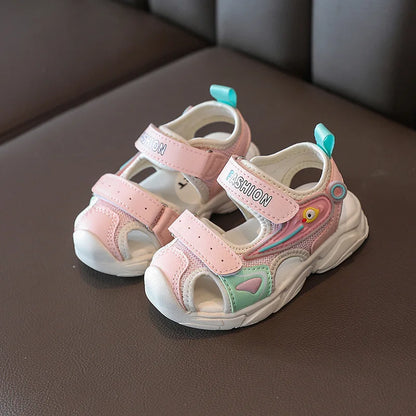 2026 Summer Girls Kids Sandals Soft Comfortable Closed Toe Protective Sandals,Cartoon Colorful Cute Shoes Kids Summer Boys Girls