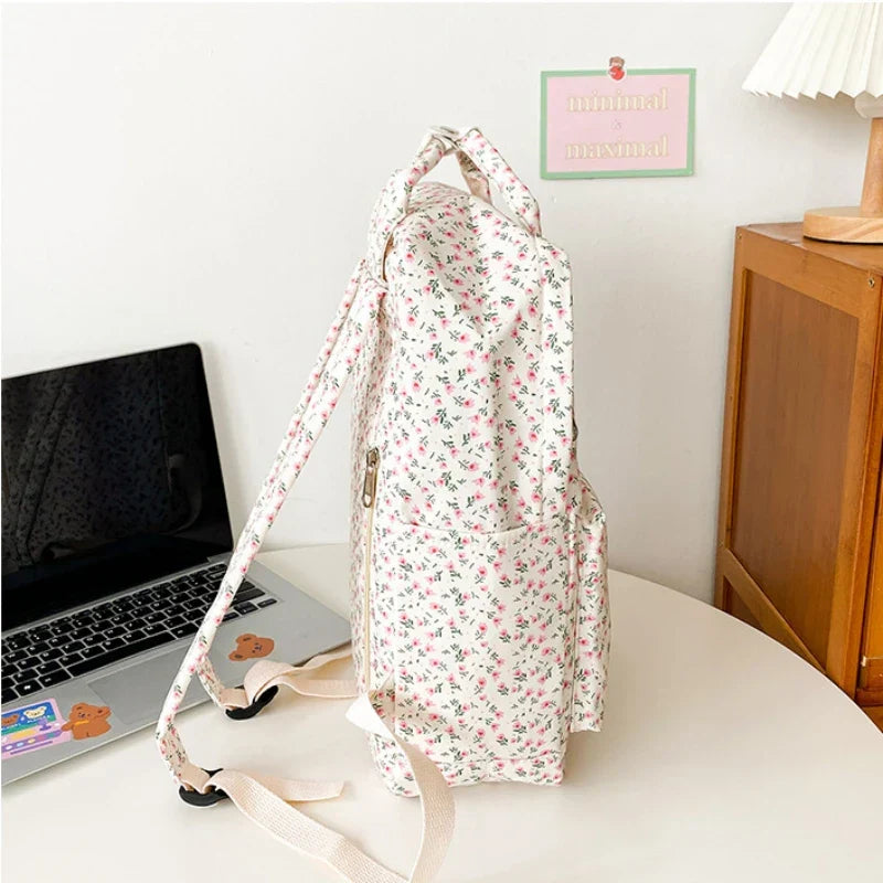 Personalized Literature and Art Small Fragmented Flower Girl Student School Bag Japanese Academy Style Versatile Backpack