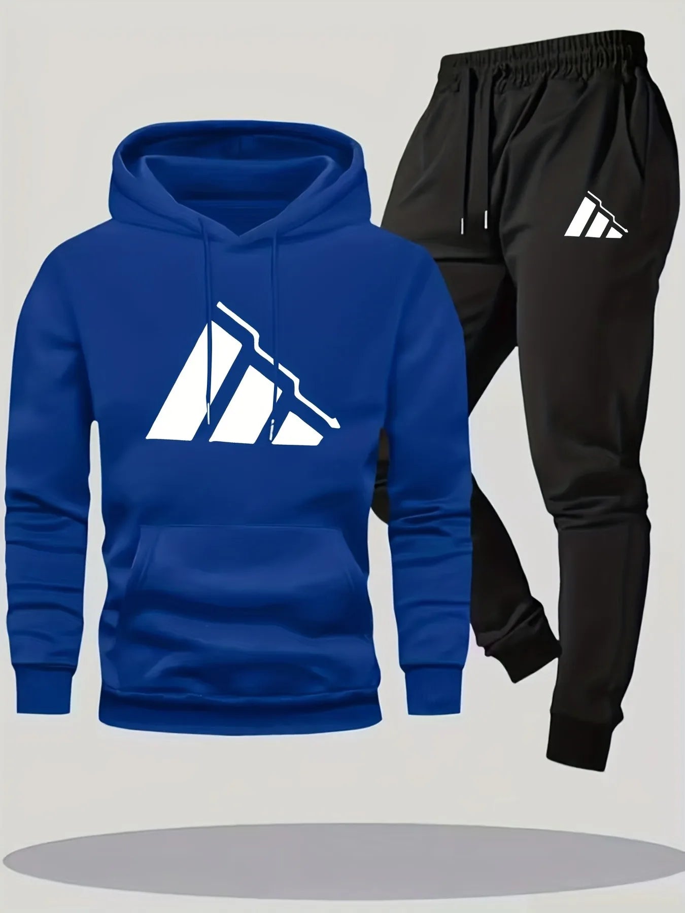 Family Matching Hoodie Set Parent Child Cotton Two Piece Outfit Black White Logo Print Casual Loungewear Comfortable