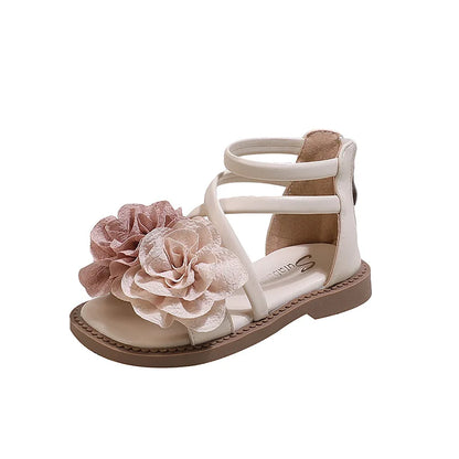 Girls' Sandals 2026 Summer New Children's Flower Princess Shoes Soft Sole Anti Slip Baby Girls' Roman Sandals