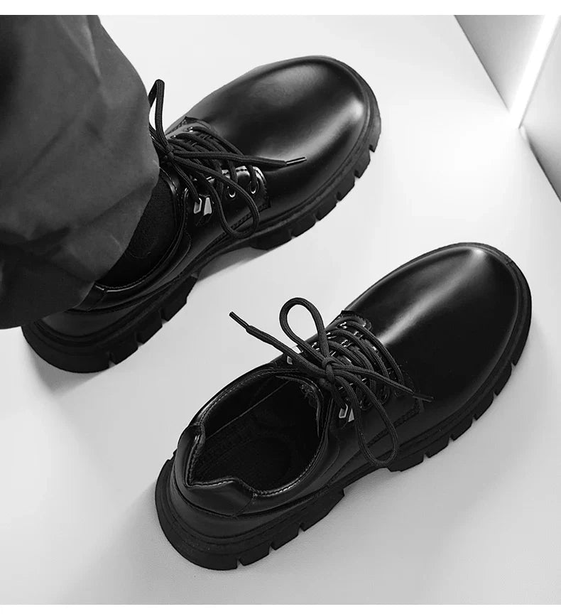 Men's leather shoes with soft soles fashion men's shoes comfortable business casual height increasing formal leather shoes men