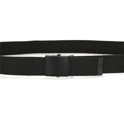 New Unisex Automatic Buckle Fashion Nylon Belt Classic Popular Casual Light Practical Woven Smooth Women Men Canvas Belt 3.8cm